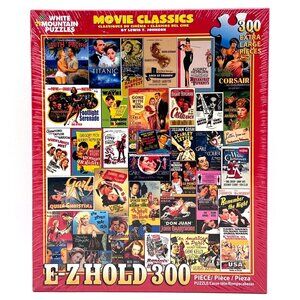White Mountain Puzzles Movie Classics E-Z Hold 300 Extra Large Pieces Jigsaw NEW